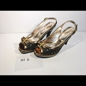 Slingback Peep Toe Heels size 6